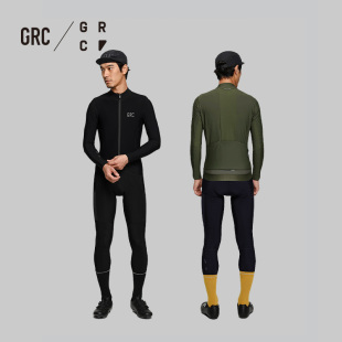GRC桀骜无尽 骑行裤冬季抓绒保暖背带长裤公路自行车骑行服男套装