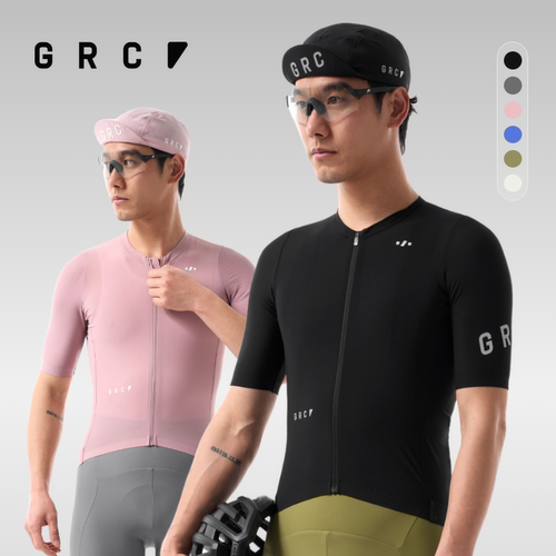 GRC春夏26新款TECH透气速干反光骑行短袖上衣公路自行车骑行服男