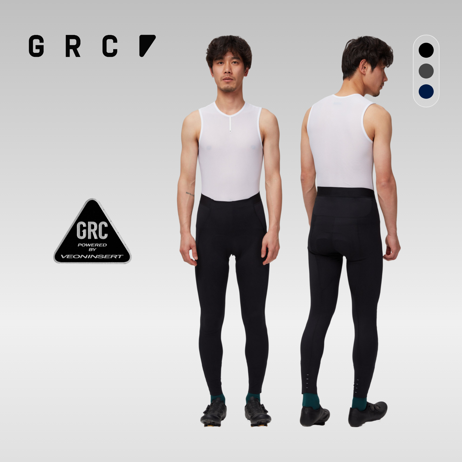 GRC桀骜无尽春夏骑行服TECH防晒无背带长裤公路自行车骑行裤男款