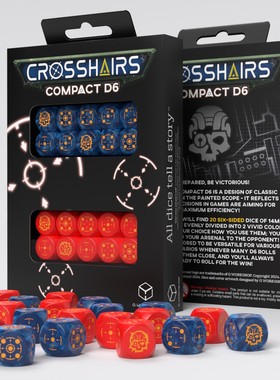 帝企鹅桌游 Q Workshop 十字 战棋小D6骰子色子 蓝色红色 套装