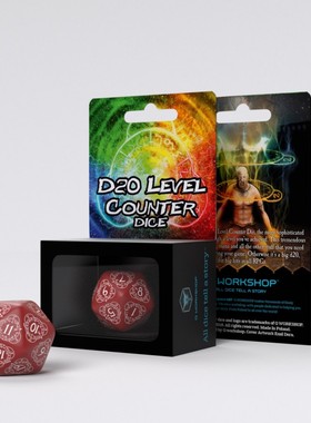 帝企鹅桌游 Q Workshop 20面 骰子 色子 万智 生命 红色白字 现货