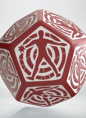 帝企鹅桌游 Q Workshop 命中 位置 跑团 骰子色子 红色白纹 现货