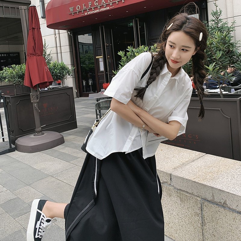 红色娃娃领连衣裙女2025春夏新款大码宽松甜美小个子百褶衬衫裙子，女装运动套装，浙宝285（原212）