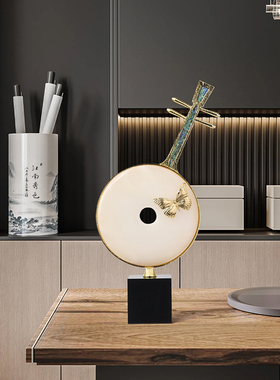 汉时新中式轻奢高档装饰玉石摆件