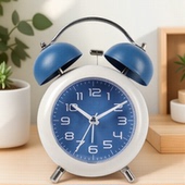 汉时时尚 简约学生用静音打铃闹钟卧室现代儿童桌面夜光时钟HA18