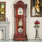 饰落地钟客厅古典赫姆勒机械时钟 汉时欧式 复古刺猬紫檀装 HG200SC