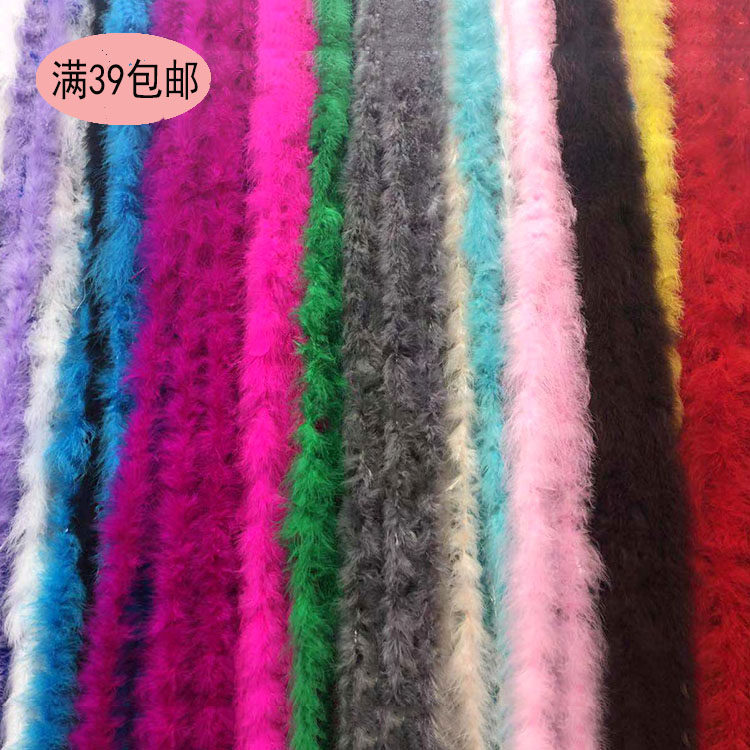 13色diy绒条羽毛火鸡毛皮草婚庆节日圣诞节蛋糕演出装饰材料包邮