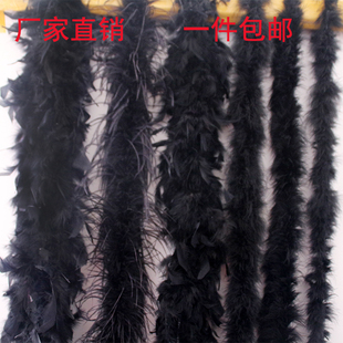 包邮diy黑色火鸡羽毛条加厚平板毛条婚庆毛玩具礼品工艺喜庆装饰