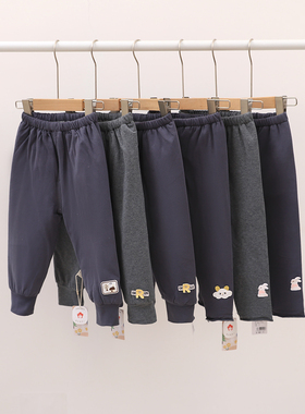 儿童夹棉棉花裤子可水洗薄棉秋冬男童卫裤女童打底裤宝宝纯棉棉裤