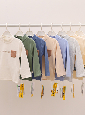 阿米阿奇男童打底衫舒绒棉秋衣加厚长袖t恤秋冬内衣中高领上衣