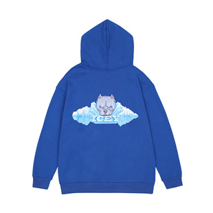 H3LLO FLAG美国恶霸犬American Bully拉链卫衣 宽松帽衫休闲连帽