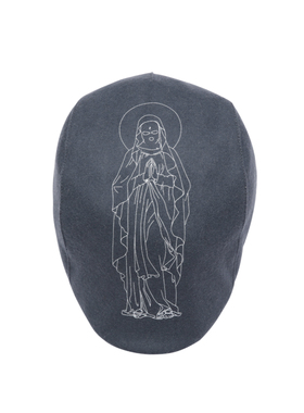 H3LLO FLAG Gang头套圣母贝雷帽 HELLO街头品牌灰色帽子嘻哈说唱