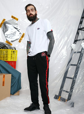 HELLO！NewBest亿万猛犬俱乐部 锁链裤 街头品牌运动裤束脚裤裤子