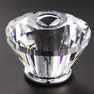 台湾进口黄铜欧式简约现代轻奢水晶钻石柜门卧室房门拉手把手C58