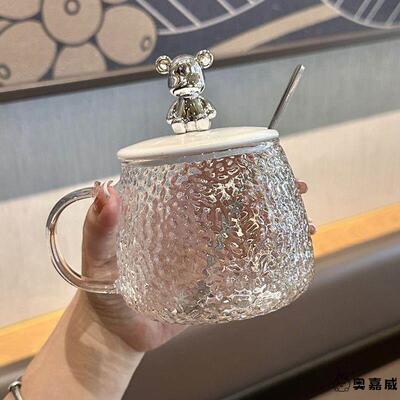 冲泡藕粉的杯子勺子牛奶玻璃碗泡燕麦专用带盖可加热早餐杯