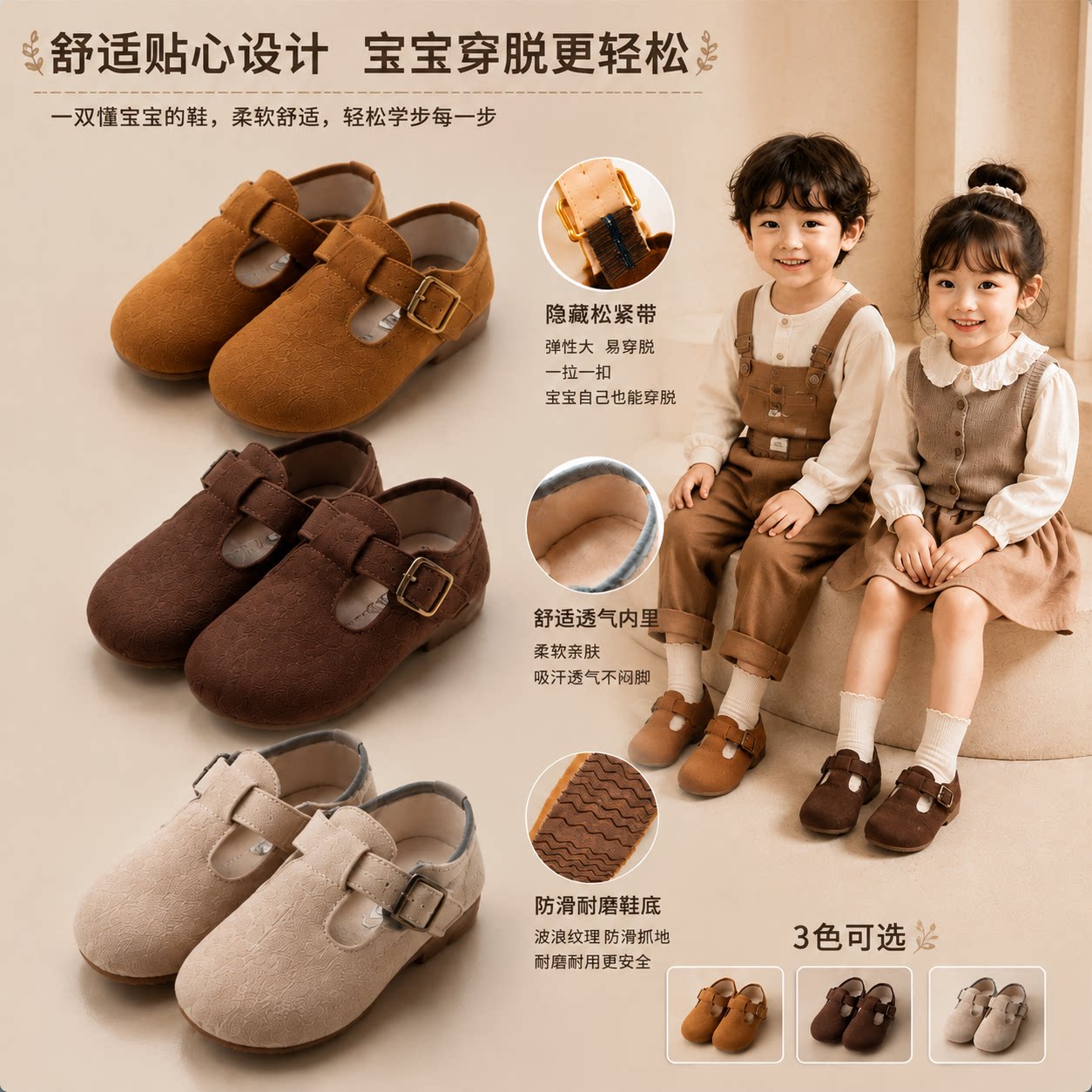 【肖恩专享】儿童秋季勃肯鞋软底防滑板鞋男女童宝宝春秋款休闲鞋