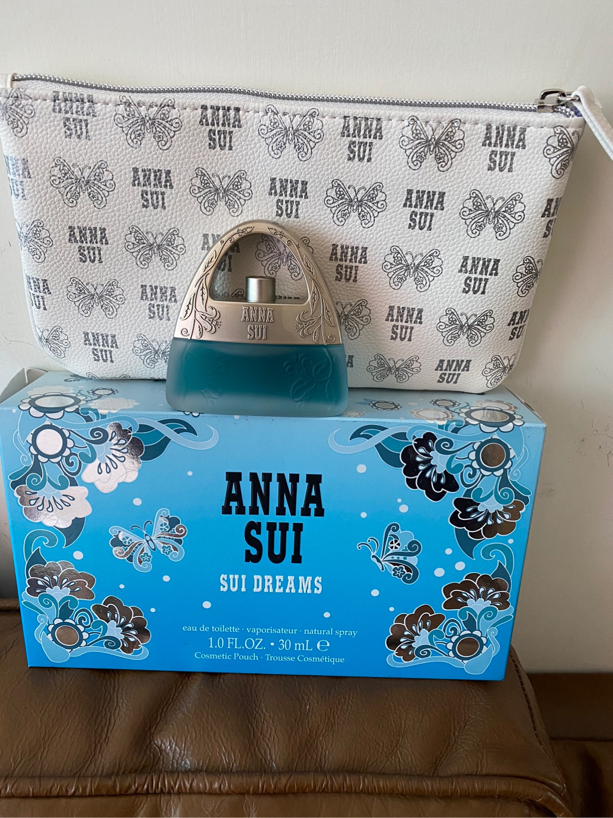 【鄙视假货】anna sui安娜苏甜蜜梦境香水套装（30ml+化妆包）