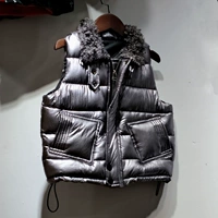 Trẻ em xuống áo vest bé trai vest mùa thu và mùa đông quần áo trẻ em nam cừu lông cổ áo dày áo vest thủy triều - Áo ghi lê áo gile len trẻ em