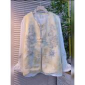 上衣潮款 早春大码 马甲减龄胖妹妹遮肉休闲爆款 宽松显瘦新中式 韩版