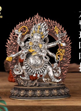 可打开装藏六臂玛哈嘎拉佛像