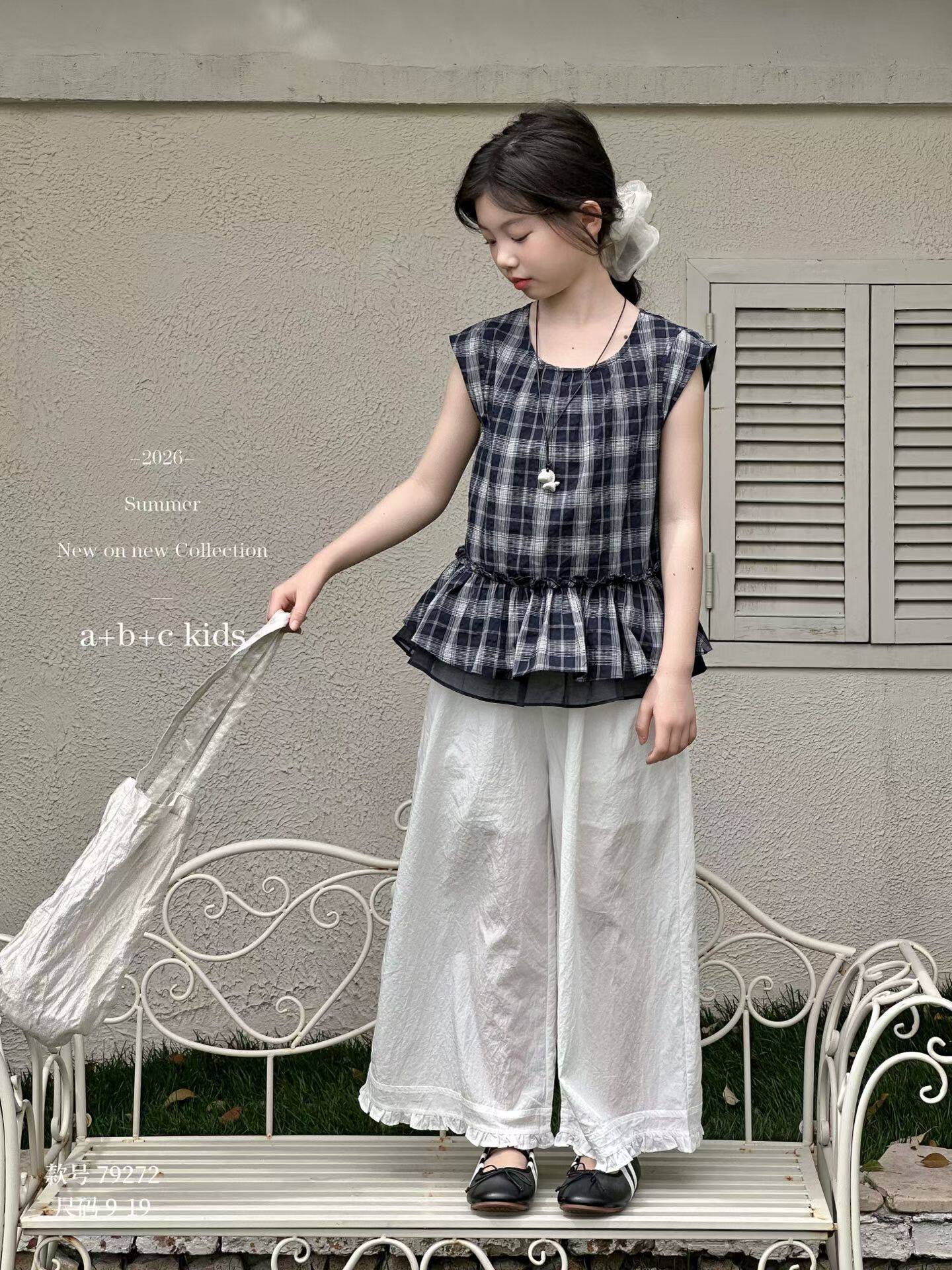 2026夏季新款儿童套装女童短袖T恤百搭女孩T恤裤子套装女孩两件套