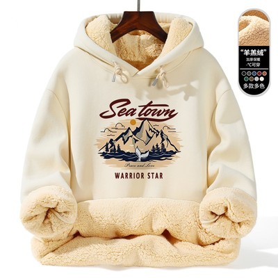 加绒加厚男秋冬季男款超厚重磅保