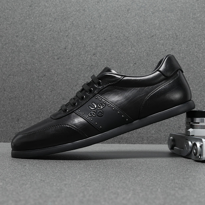 软牛皮男鞋2026春季透气百搭真皮板鞋潮乐福鞋轻便软底休闲皮鞋男,流行男鞋,休闲板鞋,淘宝优惠券,粉丝福利购,淘宝优惠卷