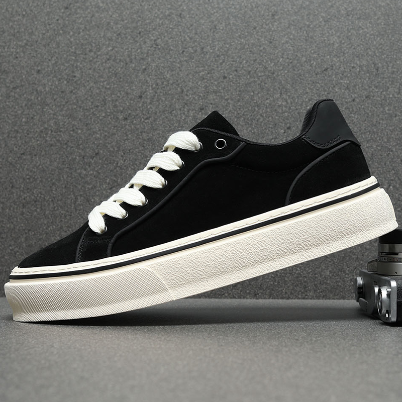 低帮板鞋男2025新款纯色舒适透气