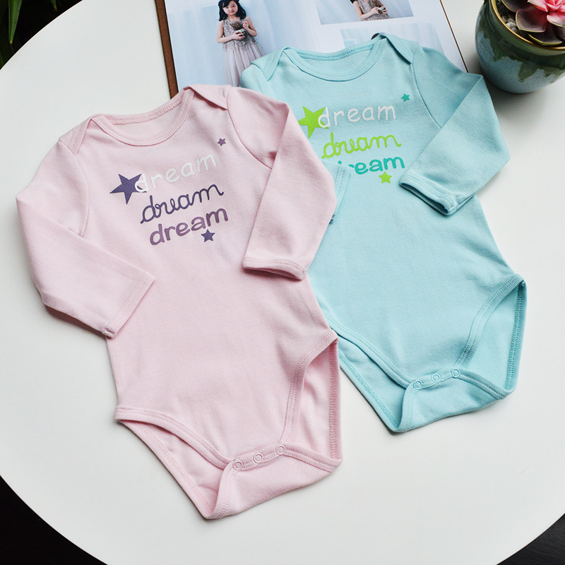 新生婴幼儿纯棉长袖打底衫包屁衣