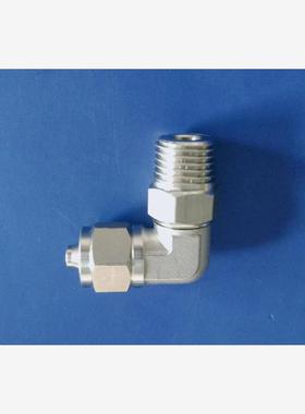 全金属气管弯头360度旋转直角快插接头PL8-01-03气动快拧弯头6-02