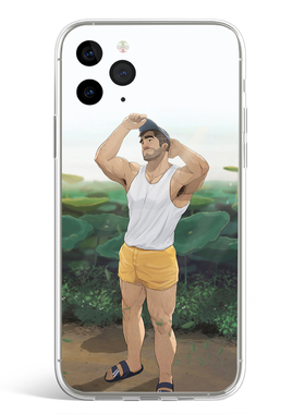 熊男人玻璃手机壳适用苹果14PROMAX华为P50小米10 VIVOX80 RENO6