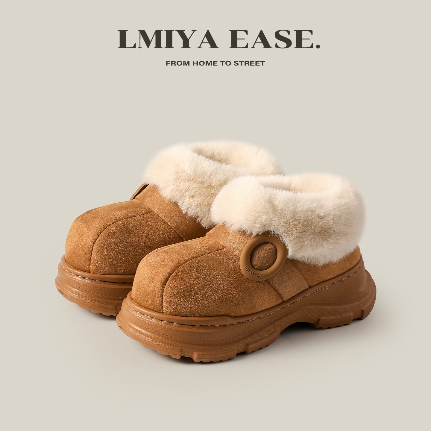 毛绒保暖棉鞋女包跟棉拖鞋2025新款秋冬季加绒冬天雪地靴防滑外穿,居家布艺,居家棉拖/棉鞋,淘宝优惠券,粉丝福利购,淘宝优惠卷