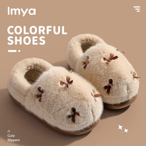 徕米亚包跟保暖可爱蝴蝶结