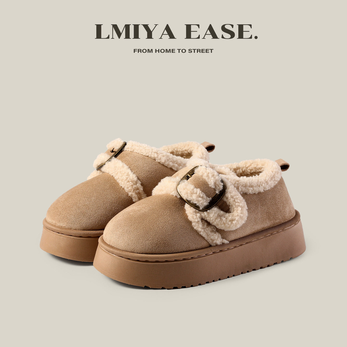 加绒厚底勃肯棉鞋女秋冬季外穿2025新款复古保暖月子包跟毛毛拖鞋,居家布艺,居家棉拖/棉鞋,淘宝优惠券,粉丝福利购,淘宝优惠卷