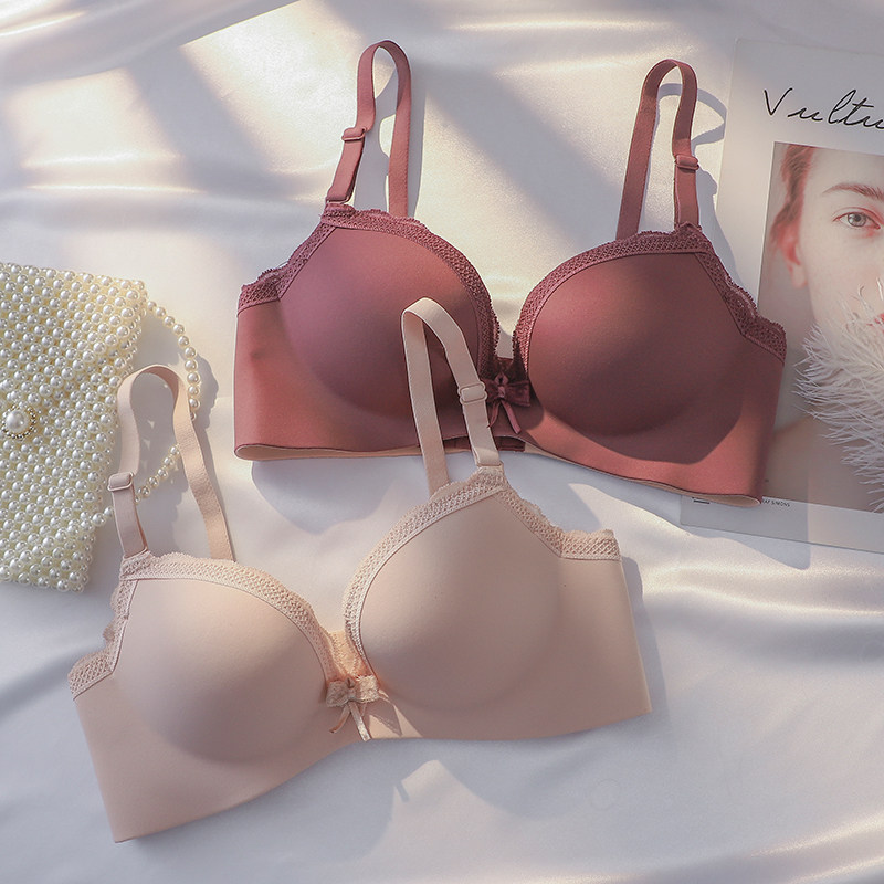 内衣女无钢圈聚拢小胸平胸专用文胸厚收副乳调整型无痕内女衣套装