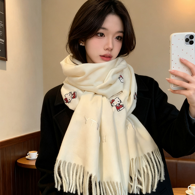 围巾女秋冬季学生可爱保暖围脖