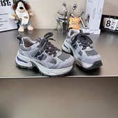 真皮老爹鞋 6cm小个子厚底增高休闲运动鞋 女春秋季 网面透气跑步鞋