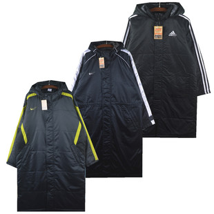 vintage古着运动训练服带帽学院风冲锋衣户外冬季 外套 保暖长款