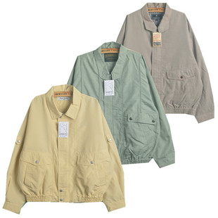 古着vintage春秋季 夹克外套日系休闲复古港风拉链纯色 薄款