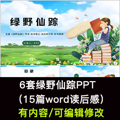 读书分享会 绿野仙踪 名著导读后感阅读分享ppt成品课件