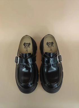 VME舞魅2024春季真皮包头半拖鞋外穿新款松糕厚底VS24A3808