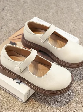 女童黑色小皮鞋真皮软底英伦风儿童中大童公主鞋女孩童话演出