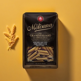Molisana茉莉莎娜全麦两头尖形意大利面条500g 进口笔形意面家用
