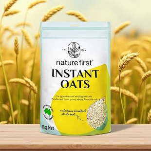 资然之选纯燕麦片原味即食1kg袋装 无蔗糖早餐代餐澳洲进口