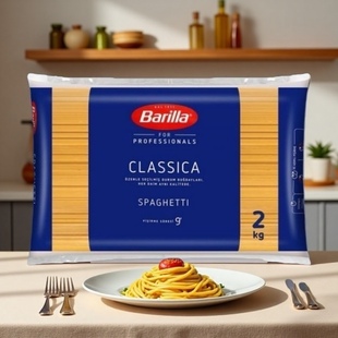 西餐面条意粉 5号餐饮装 百味来原装 进口意大利面2kg传统直身