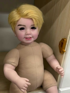 50-55cm男孩娃壳大娃空壳搪胶娃娃胶皮娃娃儿童玩具 定制款不退换