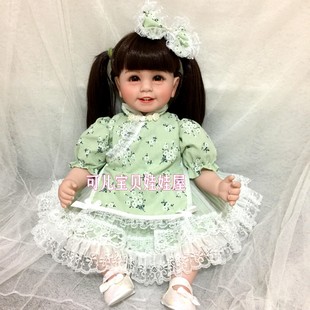 50-55cm娃衣重生娃娃衣服宝宝蕾丝连衣裙中国风旗袍裙子夏套装新