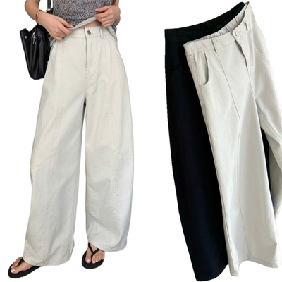 AKDM 100棉微弯裤女休闲百搭女裤