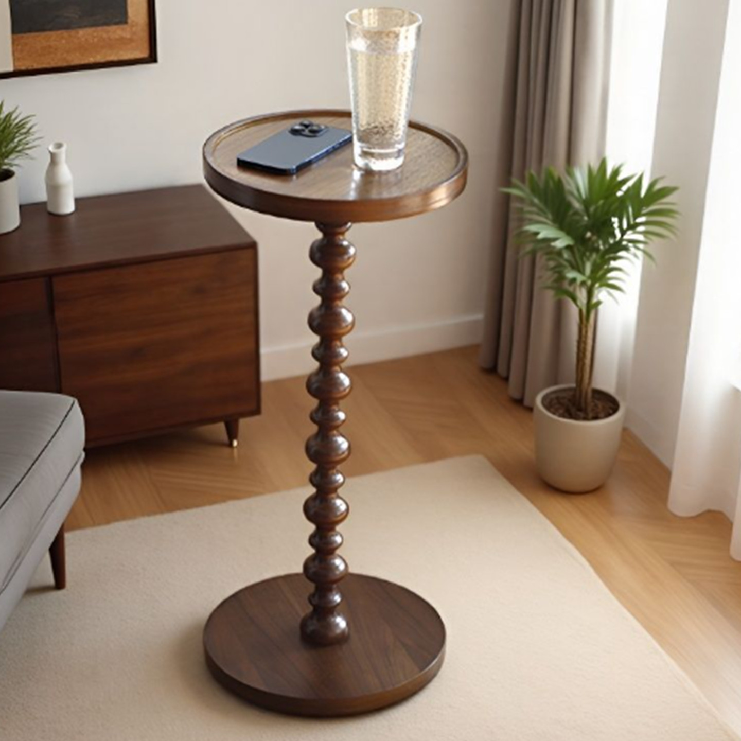 边几花架中古酒桌实木花架床头柜