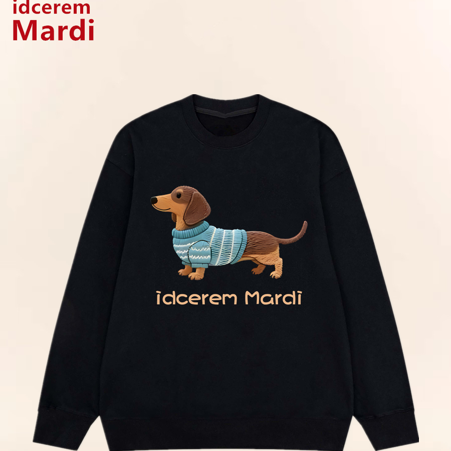 正品idceremMardi腊肠狗女卫衣